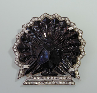 Brosche___Silber Glas Strass___1930 