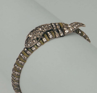 Schlangenarmband___Bakelit Strass___1930___D.R.G.M. 