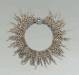 Collier__modische Perlen, Strass__1950 