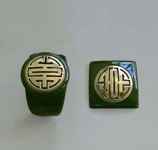 Armspange Kleiderclip___Galalith Messing___1930 