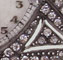 Kleine Tischuhr / Reiseuhr___Silber Strass___1935 